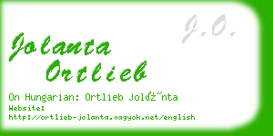 jolanta ortlieb business card